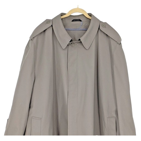 Mens THE ALL WEATHER COAT SIZE 60L  Trench-Taupe-Termo-Lite Zip Quilted Liner - Picture 6 of 14
